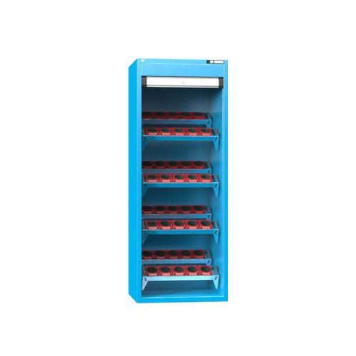 NC skříň s roletou 36x27D s vybavením, var. 5, modrá