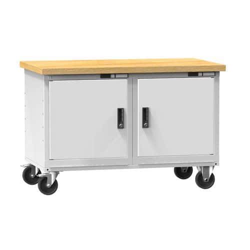 Mobilní dílenský stůl PPS-4, 1200 x 700 x 810 mm, BUK, šedá-šedá
