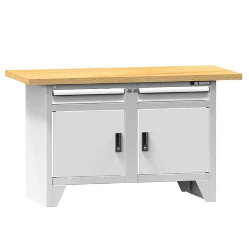Modulární dílenský stůl PS1-3M, 1500 x 700 x 880 mm, MULTIPLEX, šedá-šedá