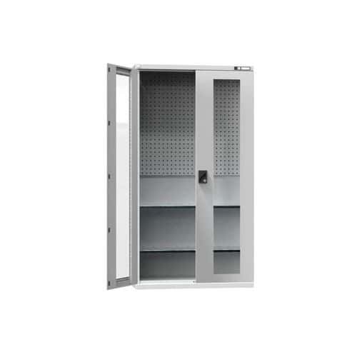 Nářaďová skříň SK2-003S, 1044 x 405 x 1950 mm, šedá-šedá