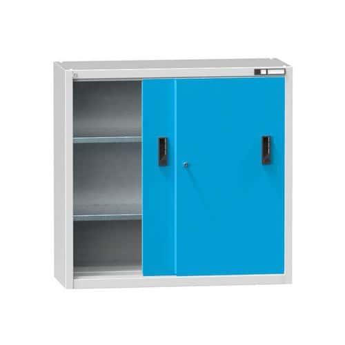 Nářaďová skříň SP1-002, 1044 x 405 x 1000 mm, šedá-modrá