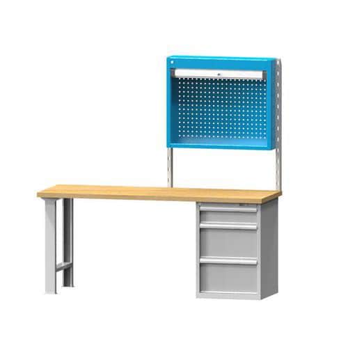 Skříň s roletou mezi sloupky, modrá