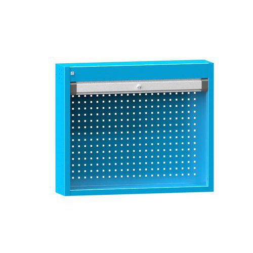 Skříň s roletou na zeď, 1084 x 930 x 220 mm, modrá