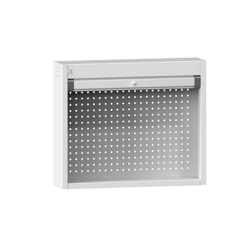 Skříň s roletou na zeď, 1084 x 930 x 220 mm, šedá