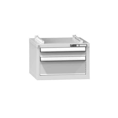 Zásuvková skříň ZA2ERGO, 578 x 600 x 390 mm, šedá-šedá