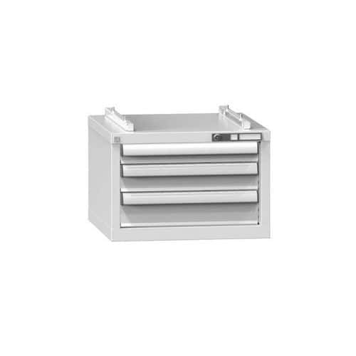 Zásuvková skříň ZA4ERGO, 578 x 600 x 390 mm, šedá-šedá