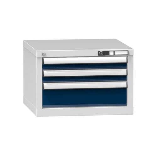 Zásuvková skříň ZA5, 578 x 600 x 390 mm, šedá-tmavě modrá
