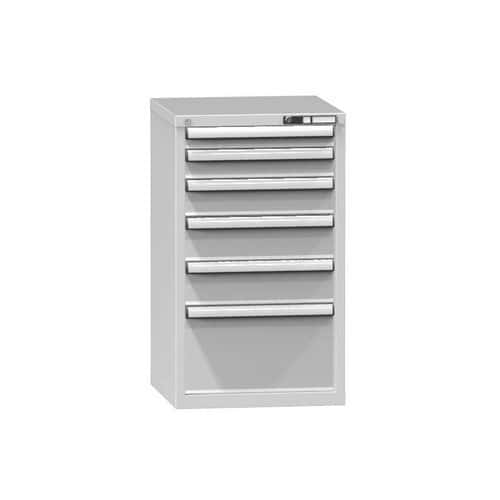 Zásuvková skříň ZA4, 578 x 600 x 990 mm, šedá-šedá