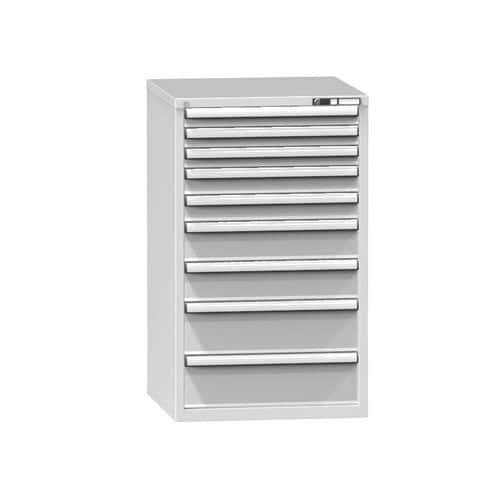 Zásuvková skříň ZB4, 731 x 753 x 1215 mm, šedá-šedá