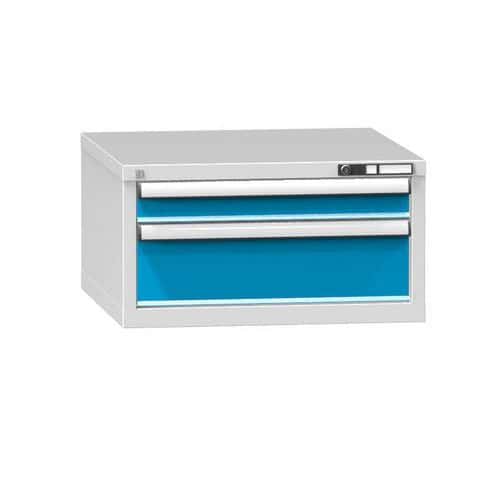 Zásuvková skříň ZB2, 731 x 753 x 390 mm, šedá-modrá