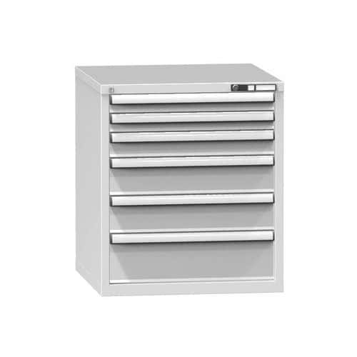 Zásuvková skříň ZB6, 731 x 753 x 840 mm, šedá-šedá