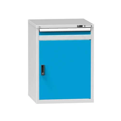 Zásuvková skříň ZB1, 731 x 753 x 990 mm, šedá-modrá