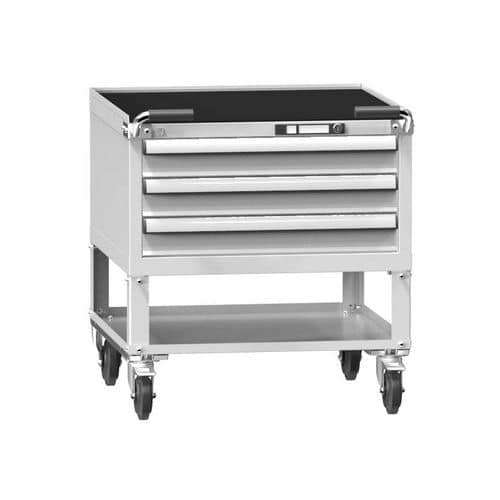 Dílenský vozík ZBM39-1, 36x36D, 731 x 753 x 810 mm, šedá-šedá