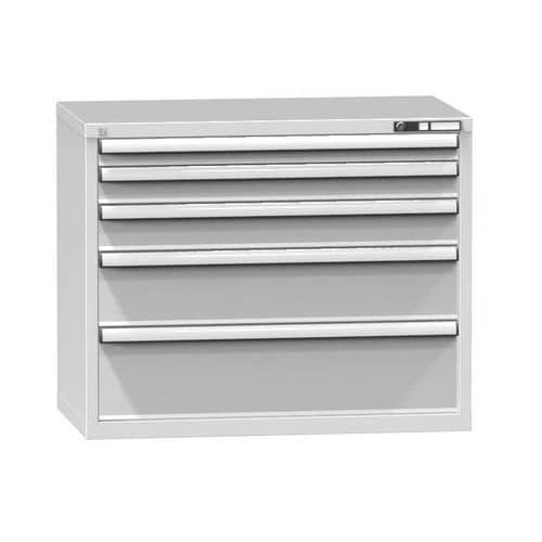 Zásuvková skříň ZC5, 1037 x 600 x 840 mm, šedá-šedá