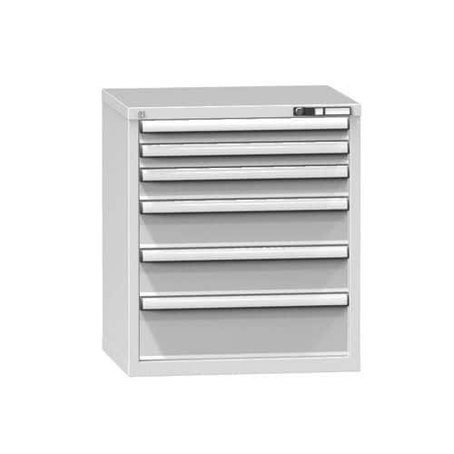 Zásuvková skříň ZD6, 731 x 600 x 840 mm, šedá-šedá