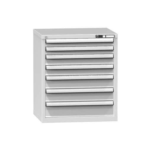 Zásuvková skříň ZD7, 731 x 600 x 840 mm, šedá-šedá