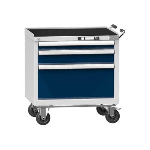 Dílenský vozík ZDM59-1, 36x27D, 731 x 600 x 810 mm, šedá-tmavě modrá