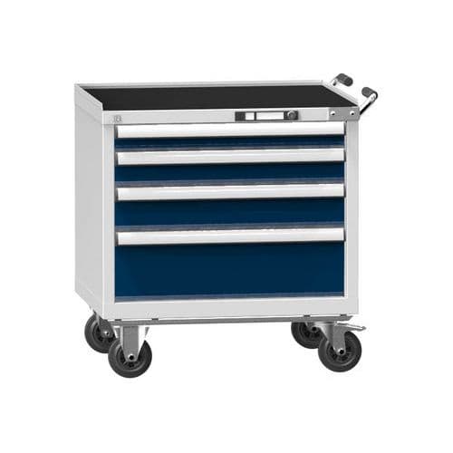 Dílenský vozík ZDM59-2, 36x27D, 731 x 600 x 810 mm, šedá-tmavě modrá