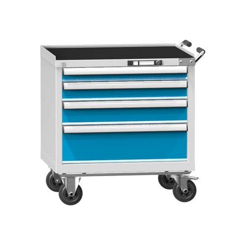 Dílenský vozík ZDM59-2, 36x27D, 731 x 600 x 810 mm, šedá-modrá