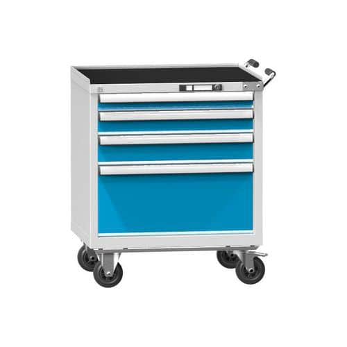 Dílenský vozík ZDM69-1, 36x27D, 731 x 600 x 910 mm, šedá-modrá