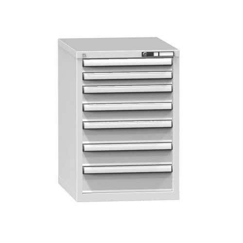 Zásuvková skříň ZE7, 578 x 753 x 840 mm, šedá-šedá