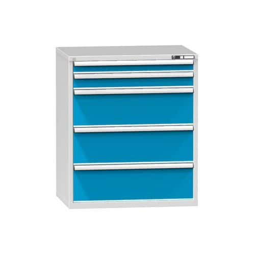 Zásuvková skříň ZG1, 1037 x 753 x 1215 mm, šedá-modrá