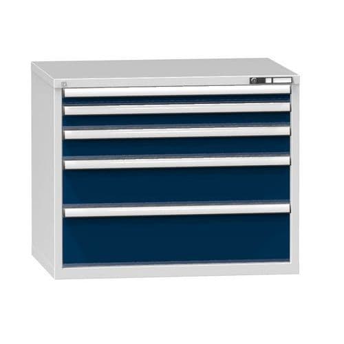 Zásuvková skříň ZG3, 1037 x 753 x 840 mm, šedá-tmavě modrá