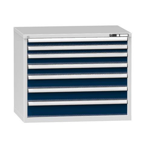 Zásuvková skříň ZG5, 1037 x 753 x 840 mm, šedá-tmavě modrá