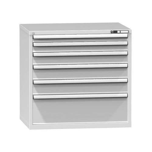 Zásuvková skříň ZG3, 1037 x 753 x 990 mm, šedá-šedá