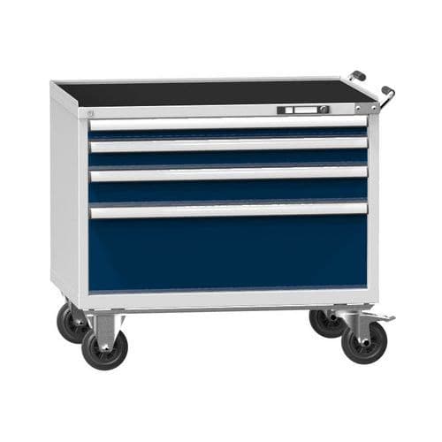 Dílenský vozík ZGM69-1, 54x36D, 1037 x 753 x 955 mm, šedá-tmavě modrá
