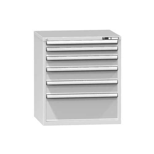 Zásuvková skříň ZK4, 884 x 753 x 990 mm, šedá-šedá