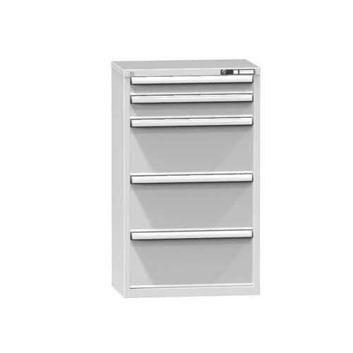 Zásuvková skříň ZP3, 731 x 464 x 1215 mm, šedá-šedá