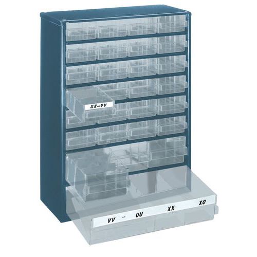 Kovový organizér, řady 900, 28 zásuvek