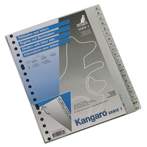 Plastové rozdružovače Kangaro, A4, abeceda