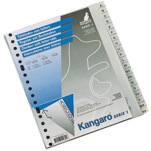 Plastové rozdružovače Kangaro, A4+, abeceda