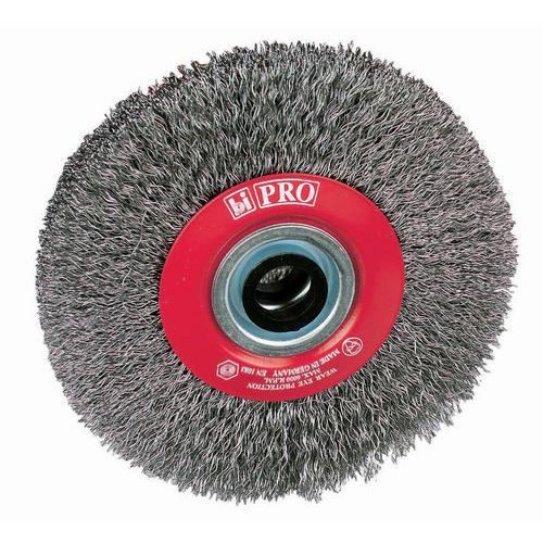 Kotoučový kartáč z vlnitého drátu, materiál ocel, pr. 125 mm