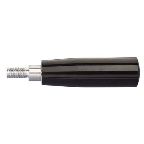 Černá plastová otočná rukojeť, průměr 31 mm.