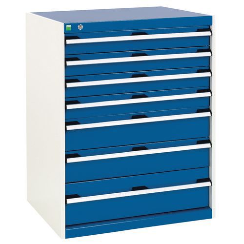 Dílenská zásuvková skříň, Bott SL-86, výška 100 cm, 7 zásuvek