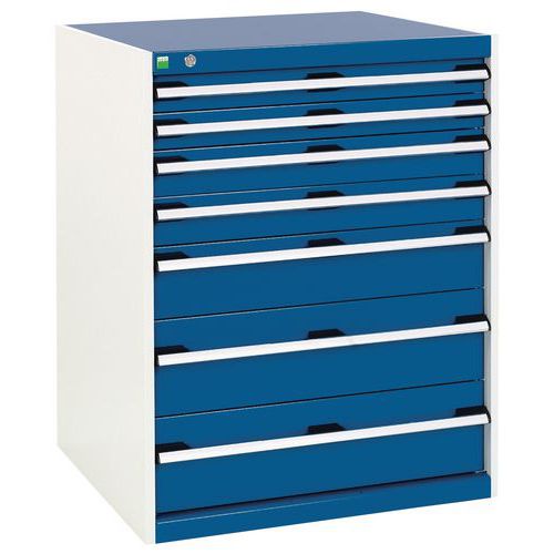 Dílenská zásuvková skříň, Bott SL-87, výška 100 cm, 7 zásuvek