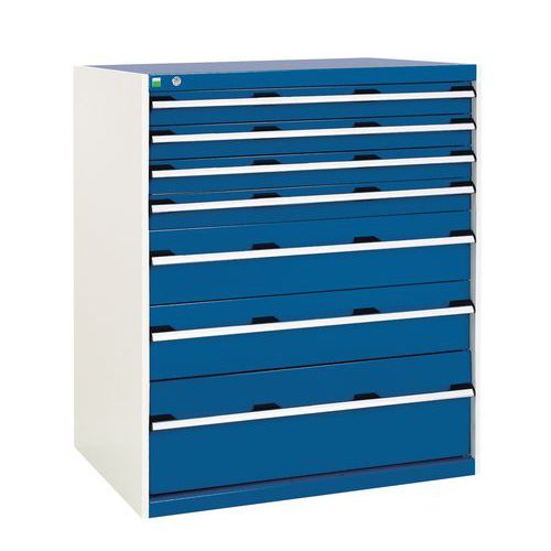 Dílenská zásuvková skříň, Bott SL-107, výška 120 cm, 7 zásuvek