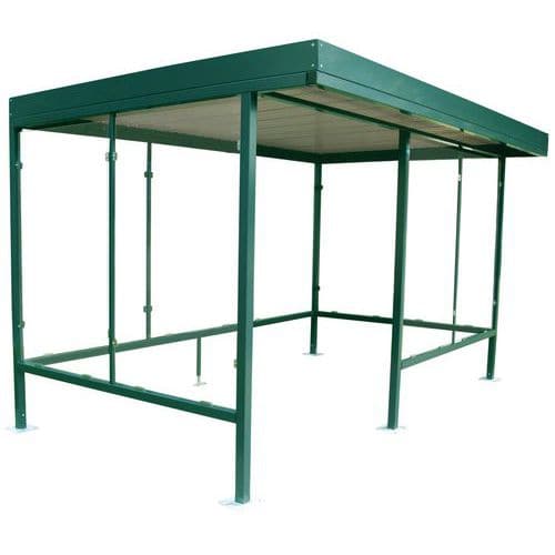 Prosklený přístřešek Manutan Expert Faency, délka 250 cm, zelený