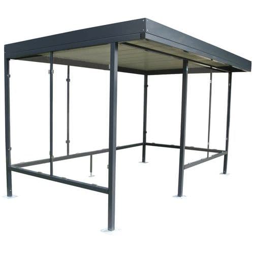 Prosklený přístřešek Manutan Expert Faency, délka 250 cm, antracit