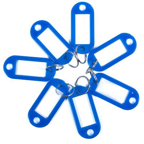 Klíčenky s kroužkem Manutan Expert, 100 ks, modré