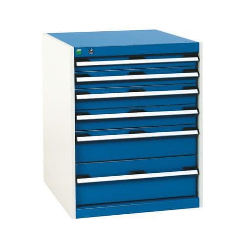 Dílenská zásuvková skříň, Bott SL-66, výška 80 cm, 6 zásuvek