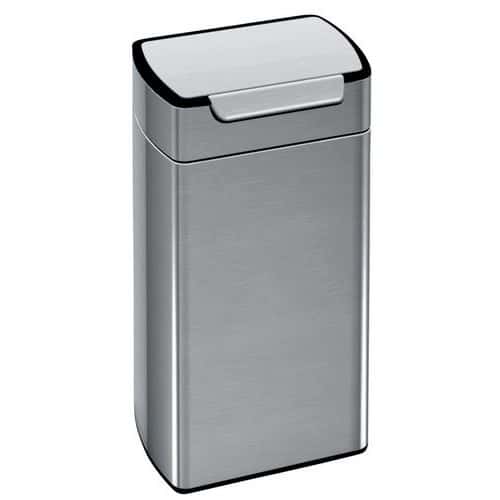 Odpadkový koš Slim Touch–Bar 30 l z matné nerezové oceli