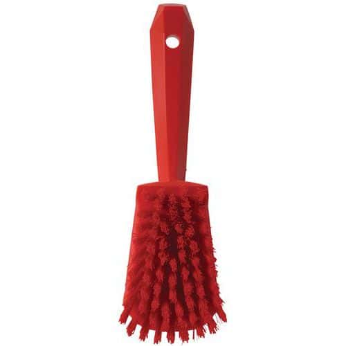 Plastový kartáč na nádobí Vikan, 27 cm, tvrdé vlákno, červená