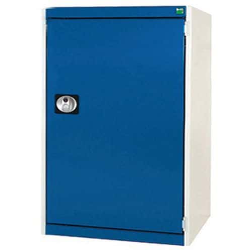 Dílenská skříň Bott Cubio, 100 x 65 x 65 cm, perfo dveře, šedá-modrá