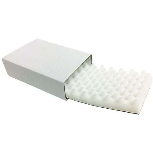 Bílá kartonová krabice s pěnovou výplní, 205 x 150 x 50 mm