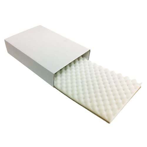 Bílá kartonová krabice s pěnovou výplní, 100 x 85 x 50 mm