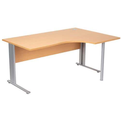 Kancelářský stůl Manutan Expert, 72 x 160 x 110 cm, pravé provedení, buk